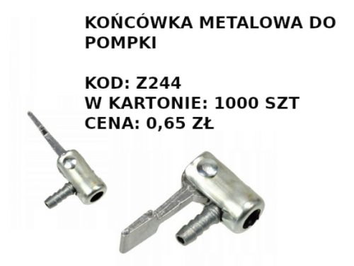 KOŃCÓWKA METALOWA DO POMPKI