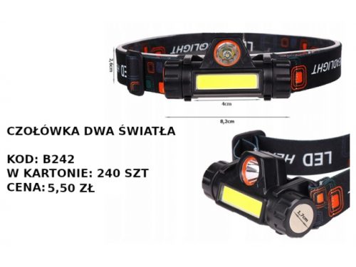 Przenośna lampa czołowa LED COB xst-211