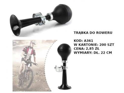 GŁOŚNA STALOWA TRĄBKA ROWEROWA KLAKSON DZWONEK